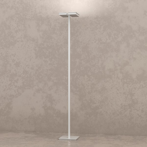 Piantana Moderna Style Metallo Grigio Vetro Bianco 6 Luci Gx53