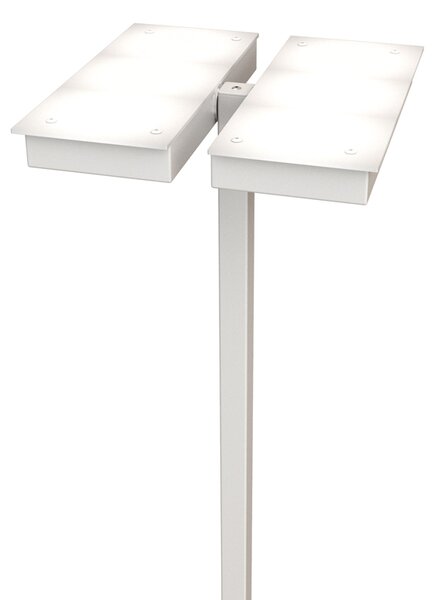 Piantana Moderna Style Metallo Grigio Vetro Bianco 6 Luci Gx53