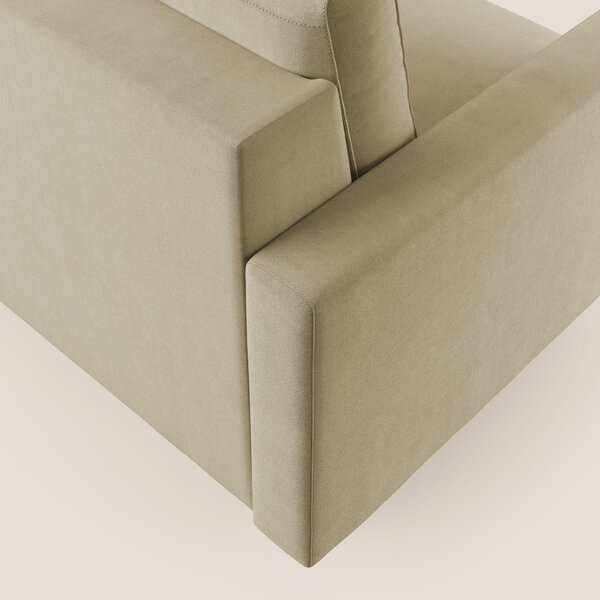 Megan poltrona letto in microfibra smacchiabile T11 beige