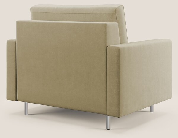 Megan poltrona letto in microfibra smacchiabile T11 beige