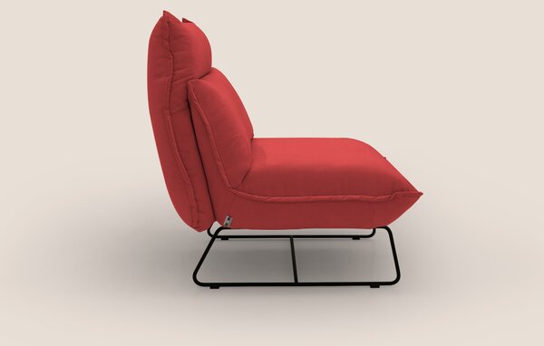 Tessa Poltroncina dal design moderno in morbida microfibra smacchiabil