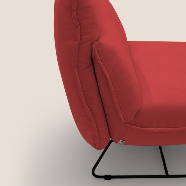 Tessa Poltroncina dal design moderno in morbida microfibra smacchiabil