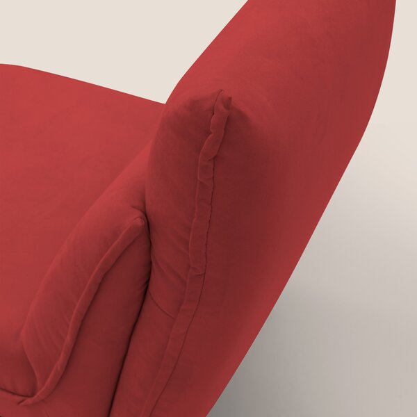 Tessa Poltroncina dal design moderno in morbida microfibra smacchiabil