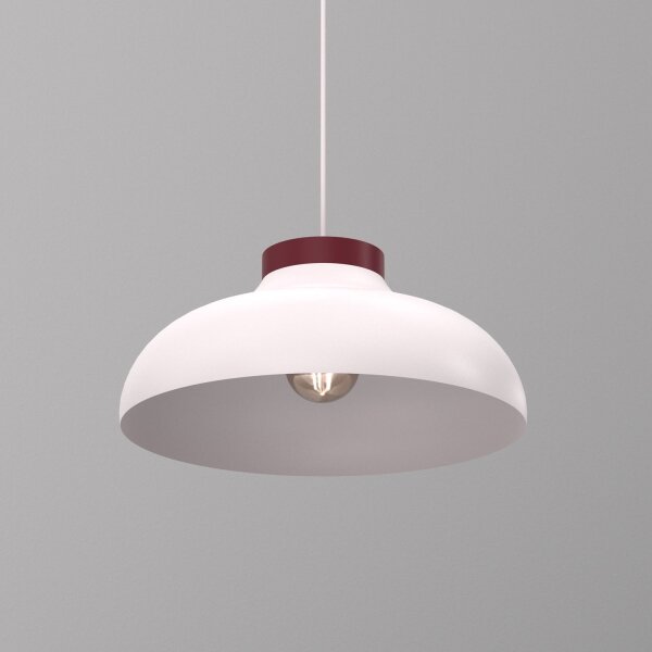 Lampadario sospeso su cavo BASCA 1xE27/15W/230V crema/bordeaux