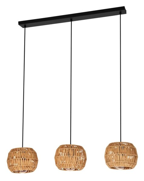 Eglo 44144 - Lampadario a sospensione con cavo SHELDON 3xE27/40W/230V marrone