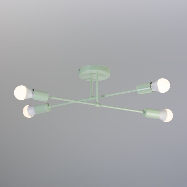 Lampadario a plafone CAMBRIDGE 4xE27/15W/230V verde
