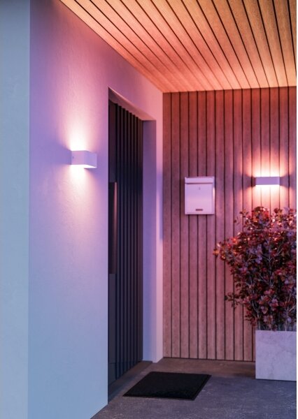 Eglo 901955 - Lampada da parete per esterni dimmerabile LED RGBW SANIA-Z LED/10W/230V IP55 bianca