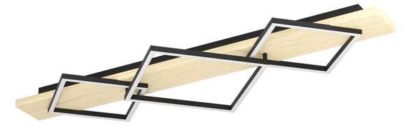 Eglo 901931 - Plafoniera LED BOYA 2xLED/13W/230V + LED/16W nero/beige