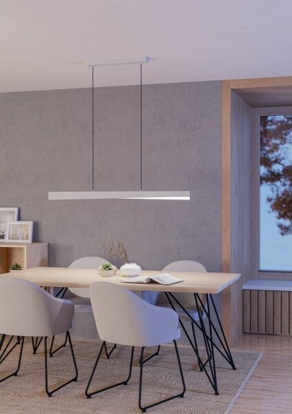 Eglo 901833 - Lampadario LED RGBW dimmerabile a sospensione con cavo BOLOGNANO-Z LED/19W/230V grigio
