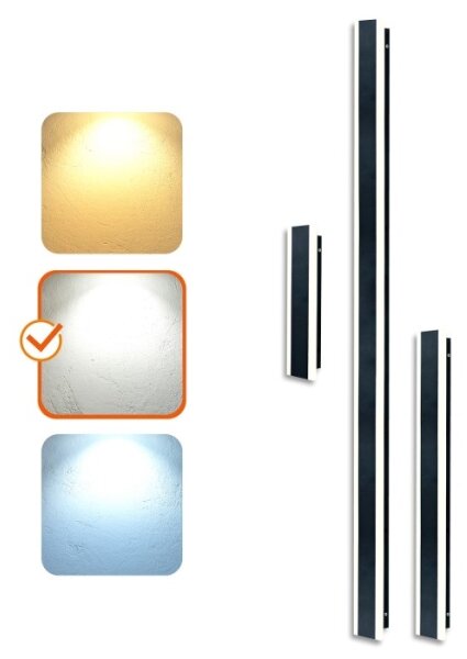 Lampada da parete LED da esterno MIRANA S LED/25W/230V 4000K IP44 120 cm nera