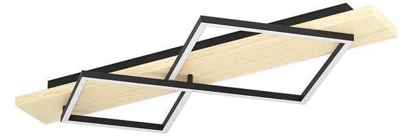 Eglo 901929 - Plafoniera LED BOYA LED/13W/230V + LED/15W nera/beige