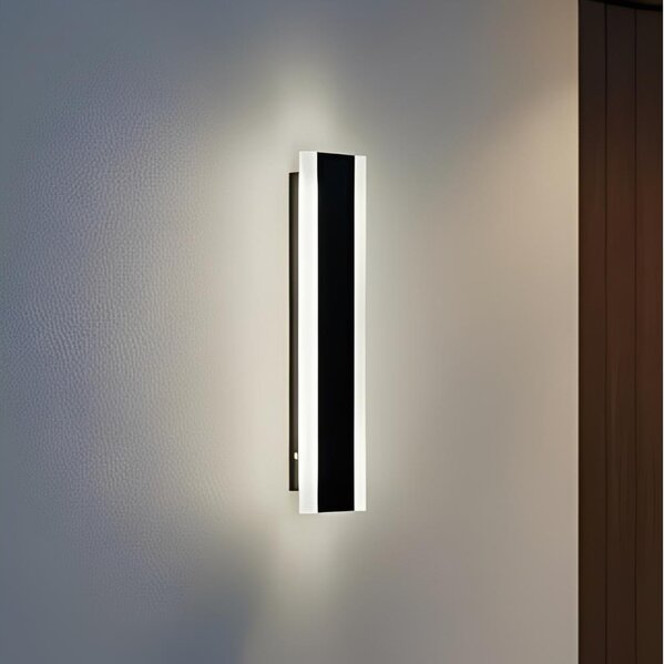 Lampada da parete esterna a LED MIRANA S, 8 W, 230 V, 4000 K, IP44, 30 cm, nera