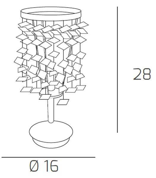 Lampada Da Scrivania Contemporanea Flare Metallo Cromo Cristallo 1 Luce G9