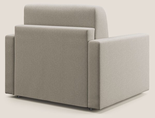 Chris poltrona letto in tessuto impermeabile T13 panna