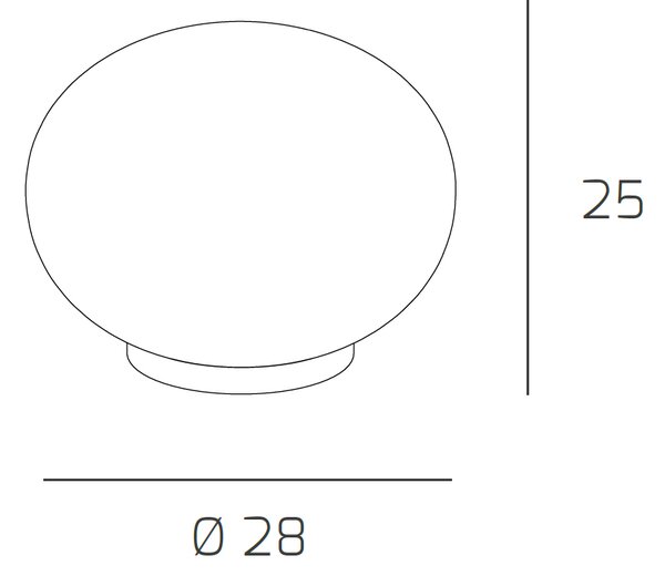 Lampada Da Scrivania Contemp Soft Metallo Cromo Vetro Acidato Opaco E27 28Cm