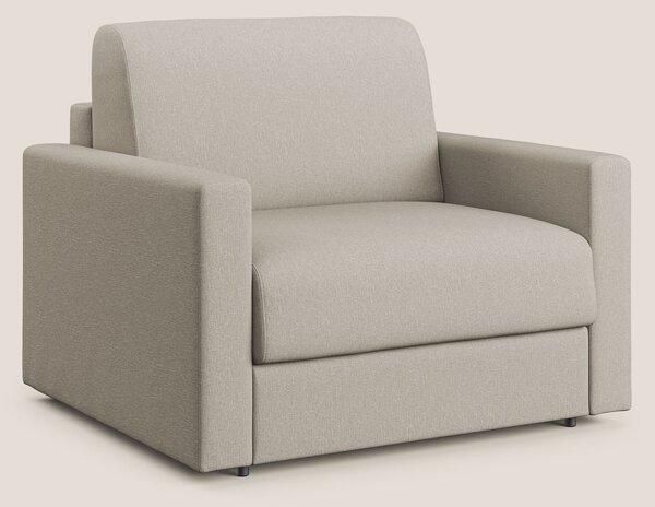 Chris poltrona letto in tessuto impermeabile T13 panna