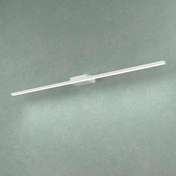 Applique Moderna Line Metallo Bianco Diffusore Acrilico B Led 14,4W Calda 90Cm