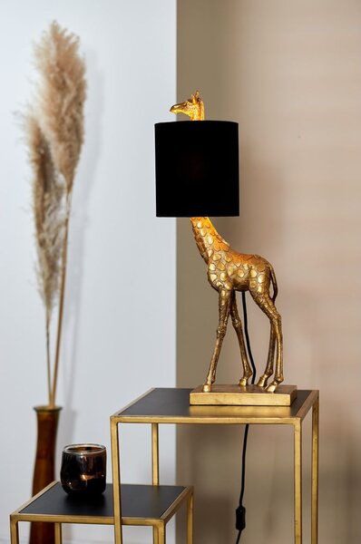Lampada da tavolo in nero-bronzo (altezza 61 cm) Giraffe - Light & Living