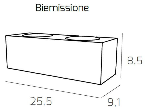 Applique Moderna Eccentric Metallo Bianco 4 Luci Gx53 Biemissione