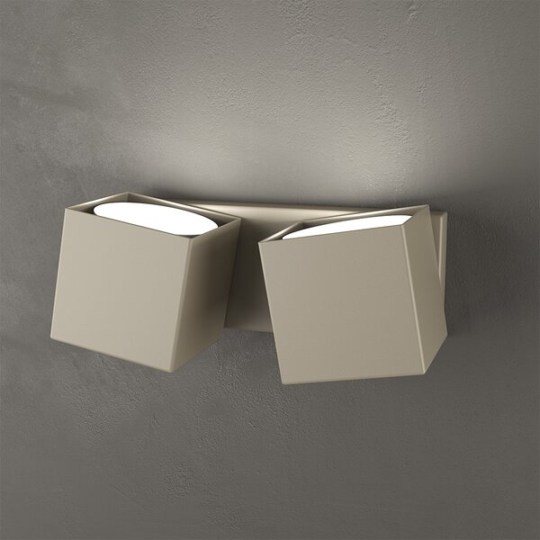 Applique Moderna Rotation Metallo Sabbia 2 Luci Gx53