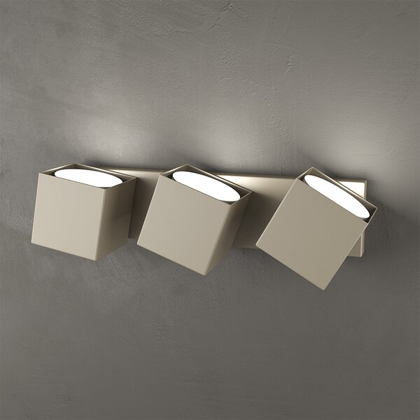 Applique Moderna Rotation Metallo Sabbia 3 Luci Gx53