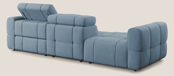 Giotto Divano con terminale e opzione relax elettrico in microfibra ef