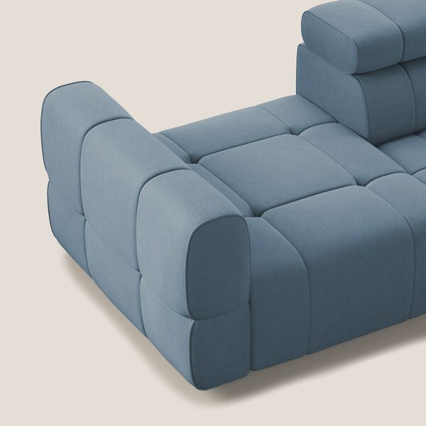 Giotto Divano con terminale e opzione relax elettrico in microfibra ef