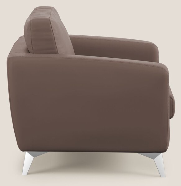 Orione Poltroncina in ecopelle moderna e impermeabile T04 marrone