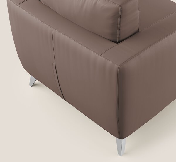 Orione Poltroncina in ecopelle moderna e impermeabile T04 marrone