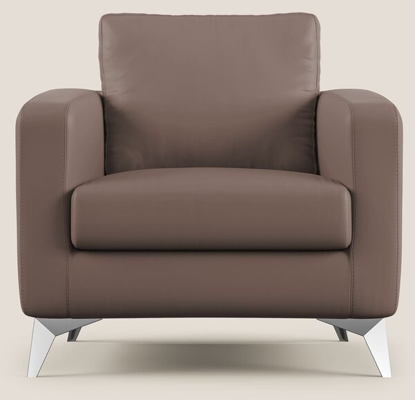 Orione Poltroncina in ecopelle moderna e impermeabile T04 marrone