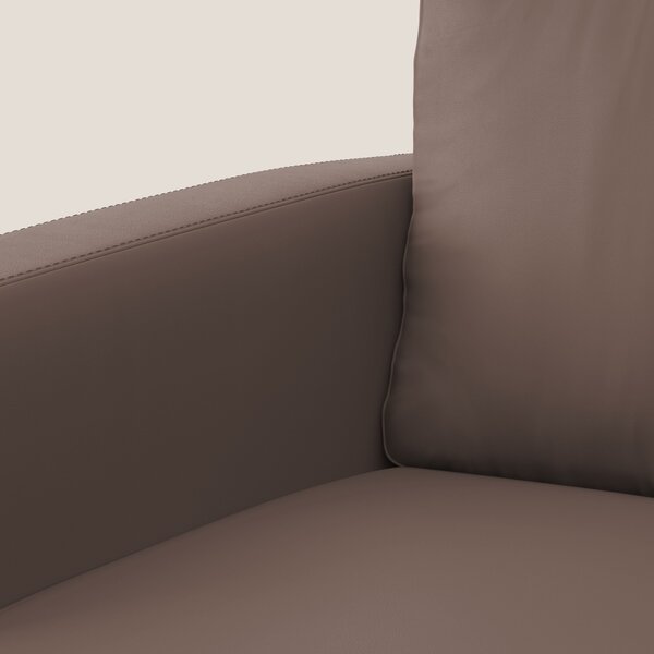 Orione Poltroncina in ecopelle moderna e impermeabile T04 marrone