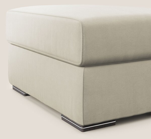 Sun pouf apribile contenitore in microfibra smacchiabile T11 panna