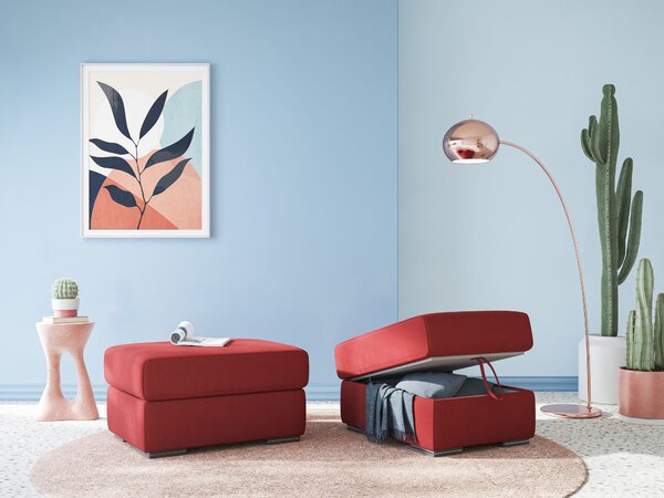 Sun pouf apribile contenitore in microfibra smacchiabile T11 verde