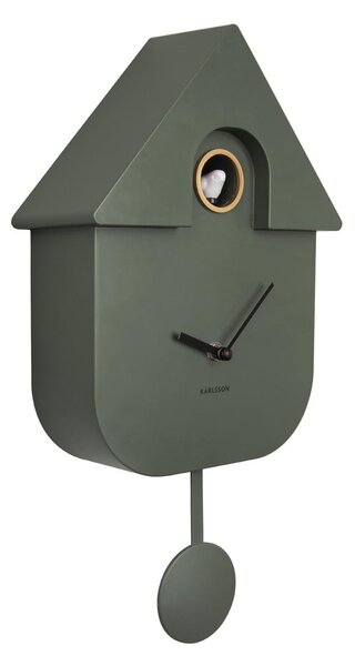 Orologio da parete verde , 21,5 x 41,5 cm Modern Cuckoo - Karlsson