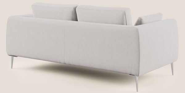 Plano divano moderno in microfibra tecnica smacchiabile T11 grigio chi