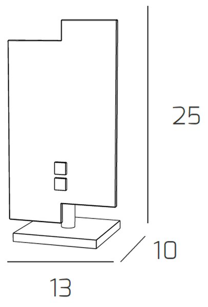 Abatjour Moderno Tetris Metallo Bianco Vetro 1 Luce G9