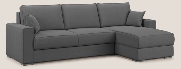 Dream Divano letto angolare in tessuto smacchiabile T05 antracite