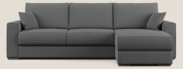 Dream Divano letto angolare in tessuto smacchiabile T05 antracite