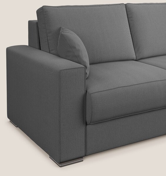 Dream Divano letto angolare in tessuto smacchiabile T05 antracite