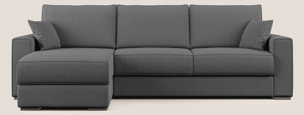 Dream Divano letto angolare in tessuto smacchiabile T05 antracite