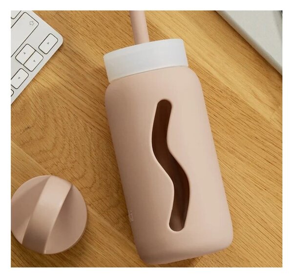 Cannuccia in silicone con scopino per pulizia e tappo inclusi Tropical Papaya Mini – Muuki
