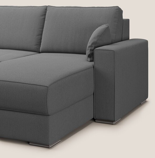 Dream Divano letto angolare in tessuto smacchiabile T05 antracite
