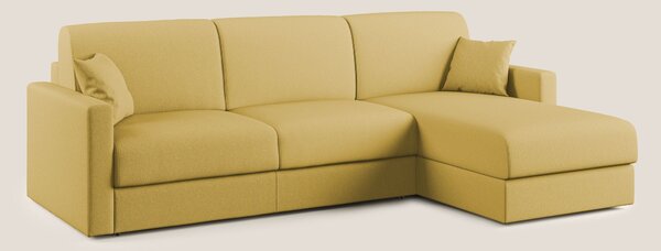 Chris Divano letto angolare 5 posti in tessuto impermeabile T13 giallo