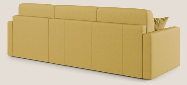 Chris Divano letto angolare 5 posti in tessuto impermeabile T13 giallo