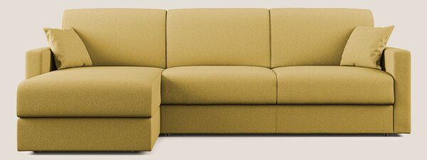 Chris Divano letto angolare 5 posti in tessuto impermeabile T13 giallo