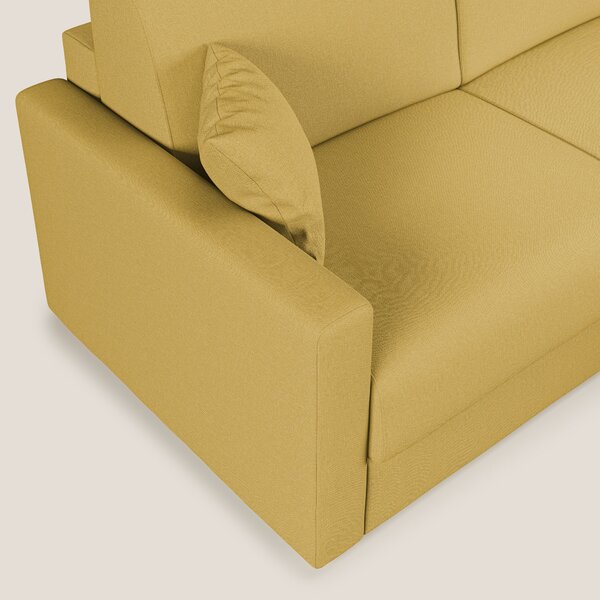 Chris Divano letto angolare 5 posti in tessuto impermeabile T13 giallo