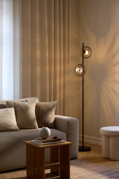 Osram - Lampada a piantana DECOR SMOKE 2xE14/12W/230V nero/grigio fumé