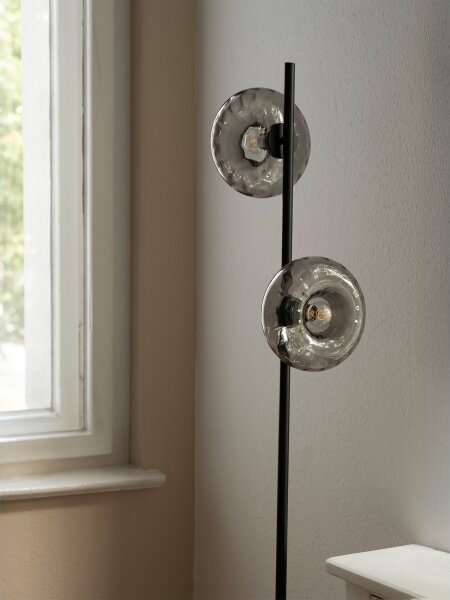 Osram - Lampada a piantana DECOR SMOKE 2xE14/12W/230V nero/grigio fumé