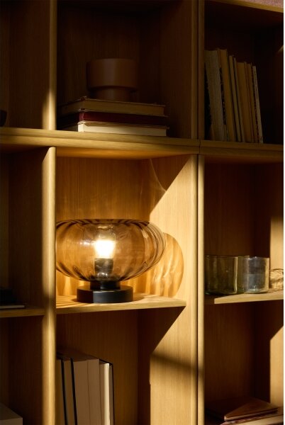 Osram - Lampada da tavolo DECOR SMOKE 1xE27/12W/230V nera/grigio fumé