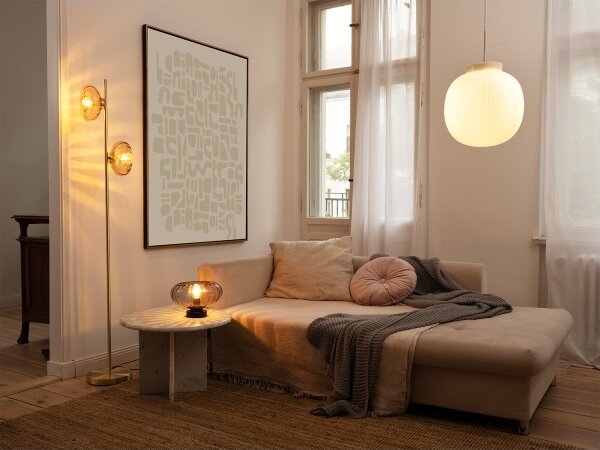 Osram - Lampada da tavolo DECOR SMOKE 1xE27/12W/230V nera/grigio fumé
